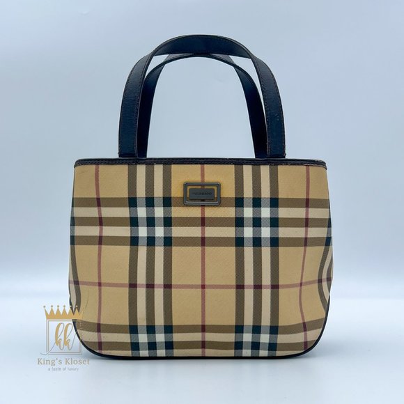 VINTAGE BURBERRY MINI HANDBAG - Picture 1 of 12